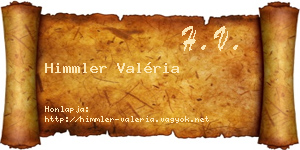 Himmler Valéria névjegykártya
